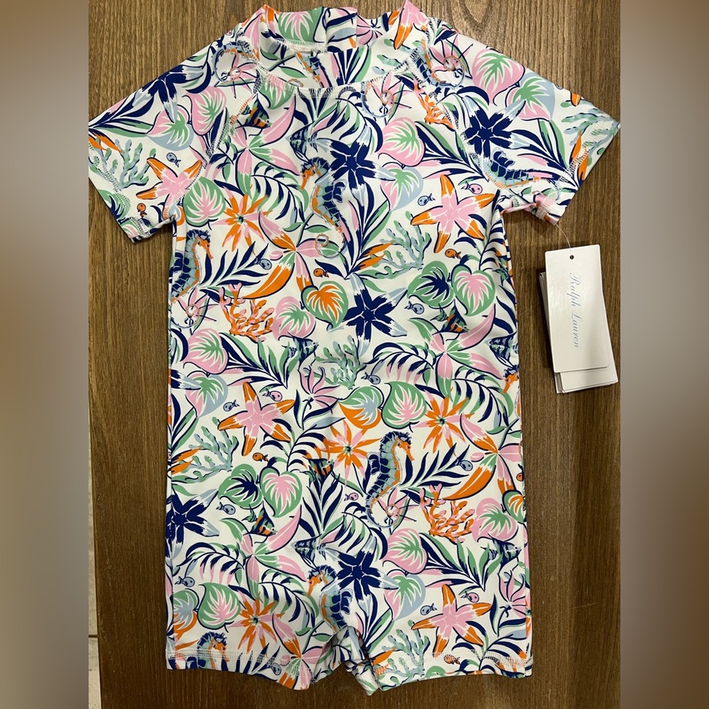 New with tags- baby Ralph Lauren girls swimsuit